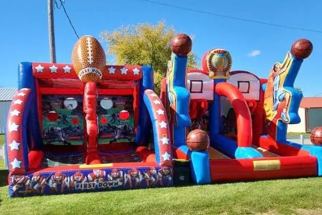 children's jump and bounce houses - red