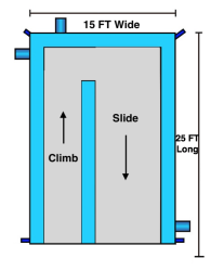 dimens 1749757270 18' Modular Dry Slide