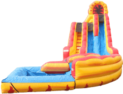 fire1 1749754582 20' Fire N' Ice Water Slide with Pool