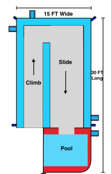 slide 1749757238 18' Modular Water Slide with Pool (Themes Available Below)