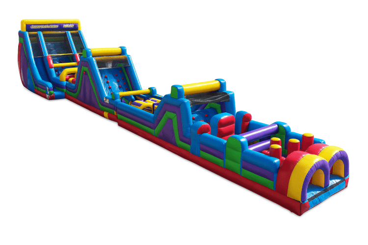 Vertical Rush, 30' Rock Climb and 40' Obstacle Course
